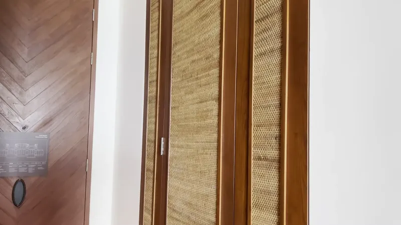 The connecting door between suites