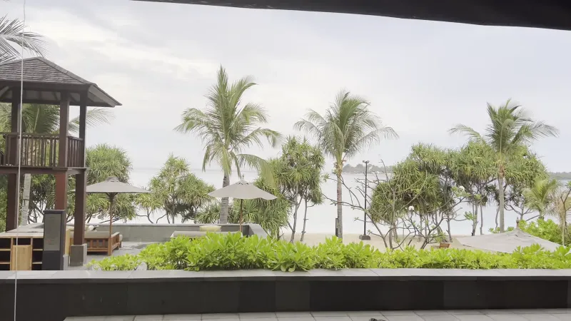 The Medsa dining pavilion by the pool