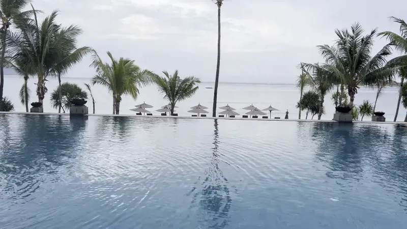 The pool from the water's edge